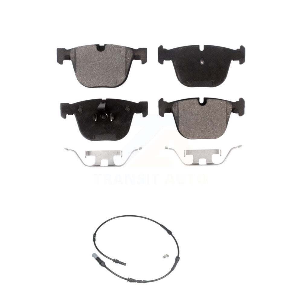 Transit Auto Rear Ceramic Disc Brake Pads and Wear Sensors Kit for Car ...