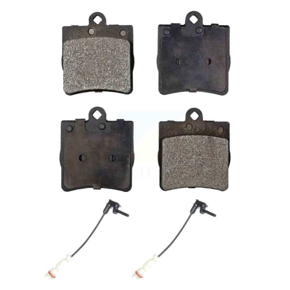 Transit Auto Rear Ceramic Disc Brake Pads and Wear Sensors Kit for Car