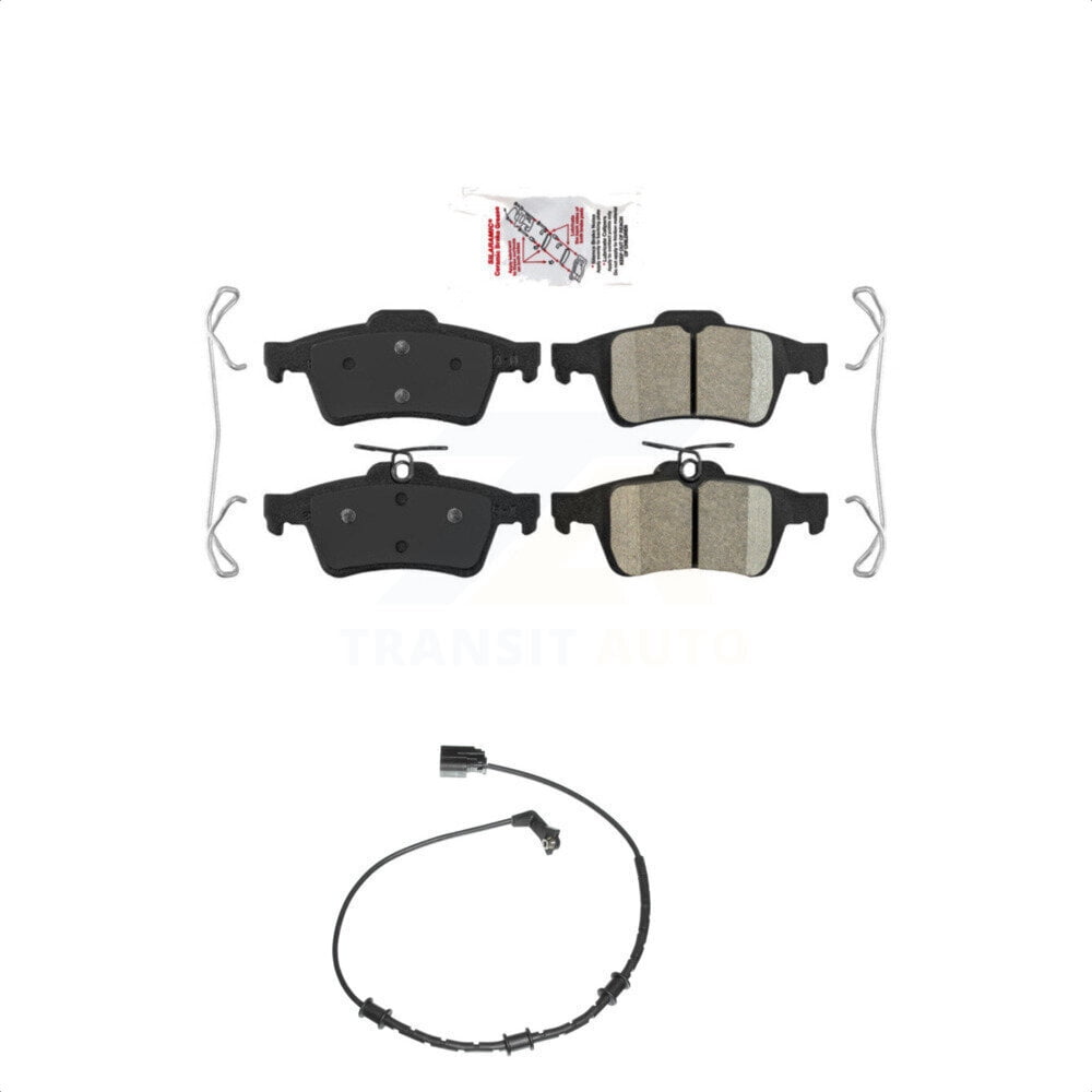 Transit Auto Rear Ceramiced Disc Brake Pads And Wear Sensors Kit For Jaguar XF XJ XK XKR KNW