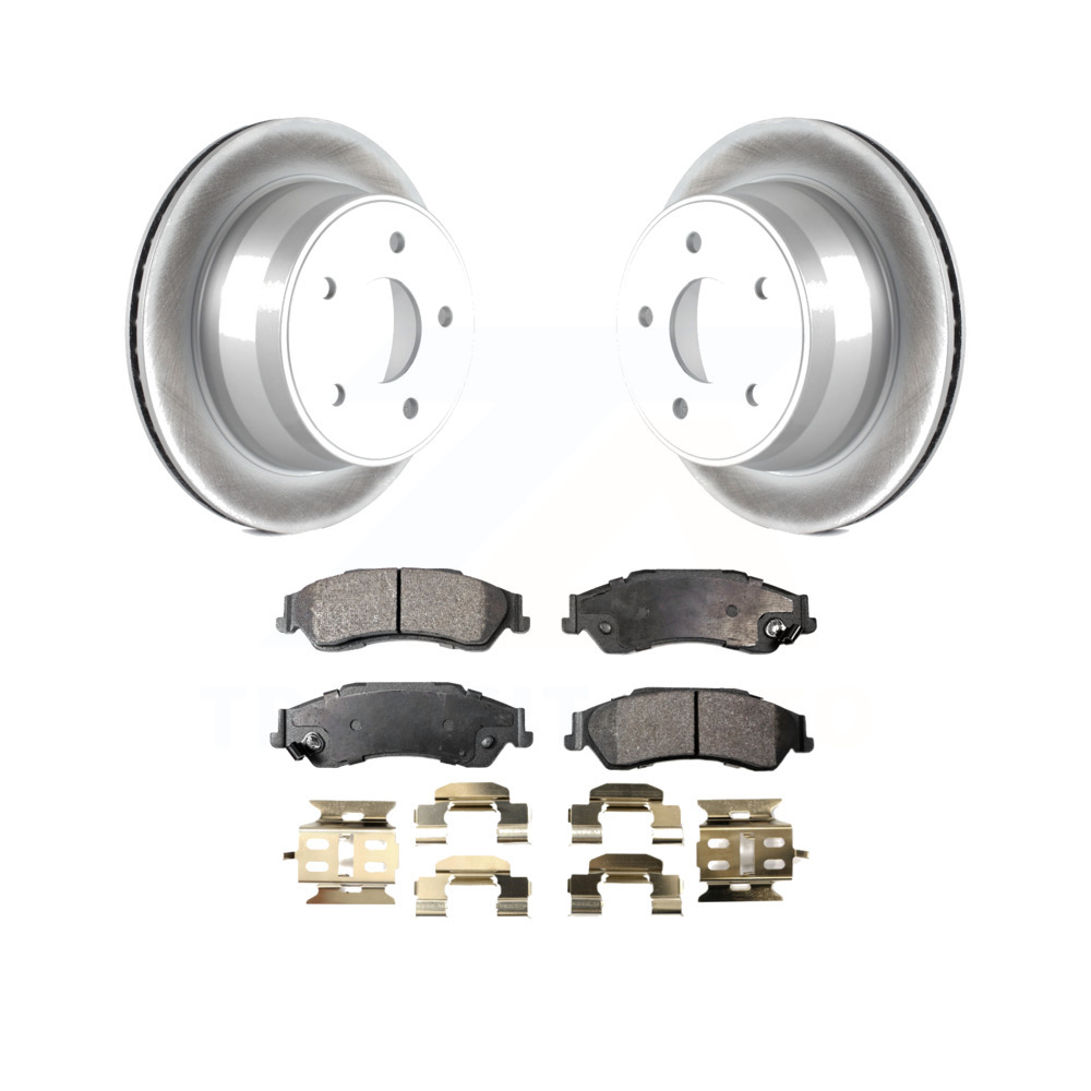 Transit Auto Rear Coated Disc Brake Rotors and Ceramic Pads Kit for Car ...