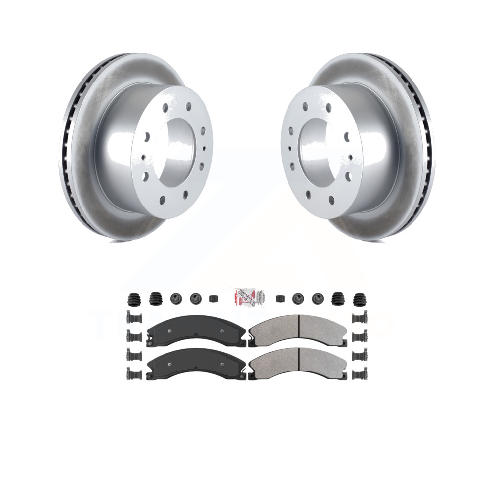 Transit Auto Rear Coated Disc Brake Rotors And SemiMetallic Pads Kit