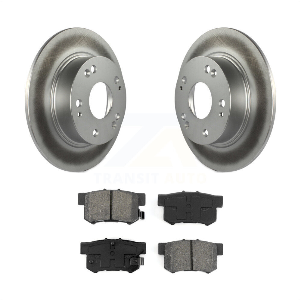 Transit Auto Rear Coated Disc Brake Rotors And SemiMetallic Pads Kit