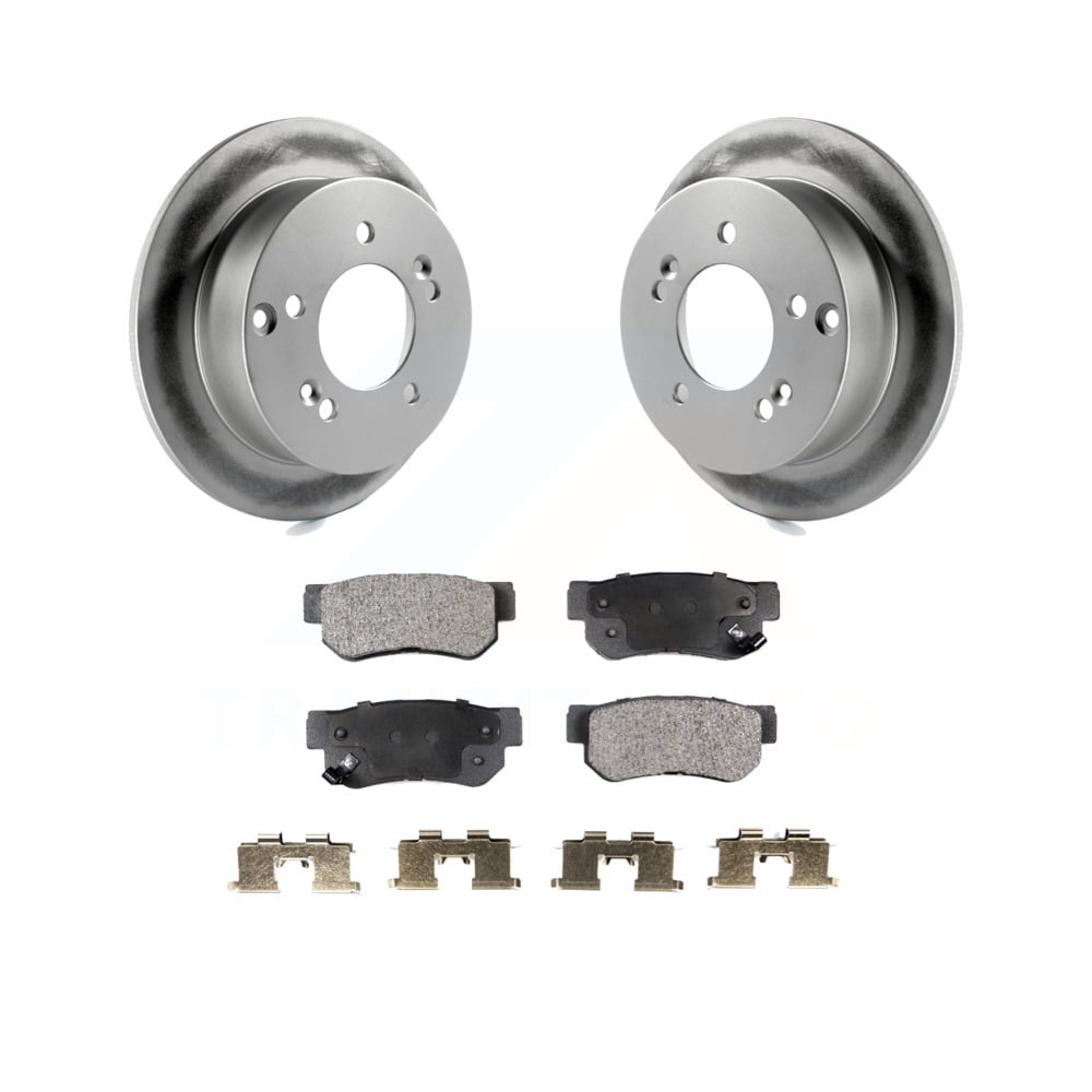 Transit Auto Rear Coated Disc Brake Rotors And SemiMetallic Pads Kit