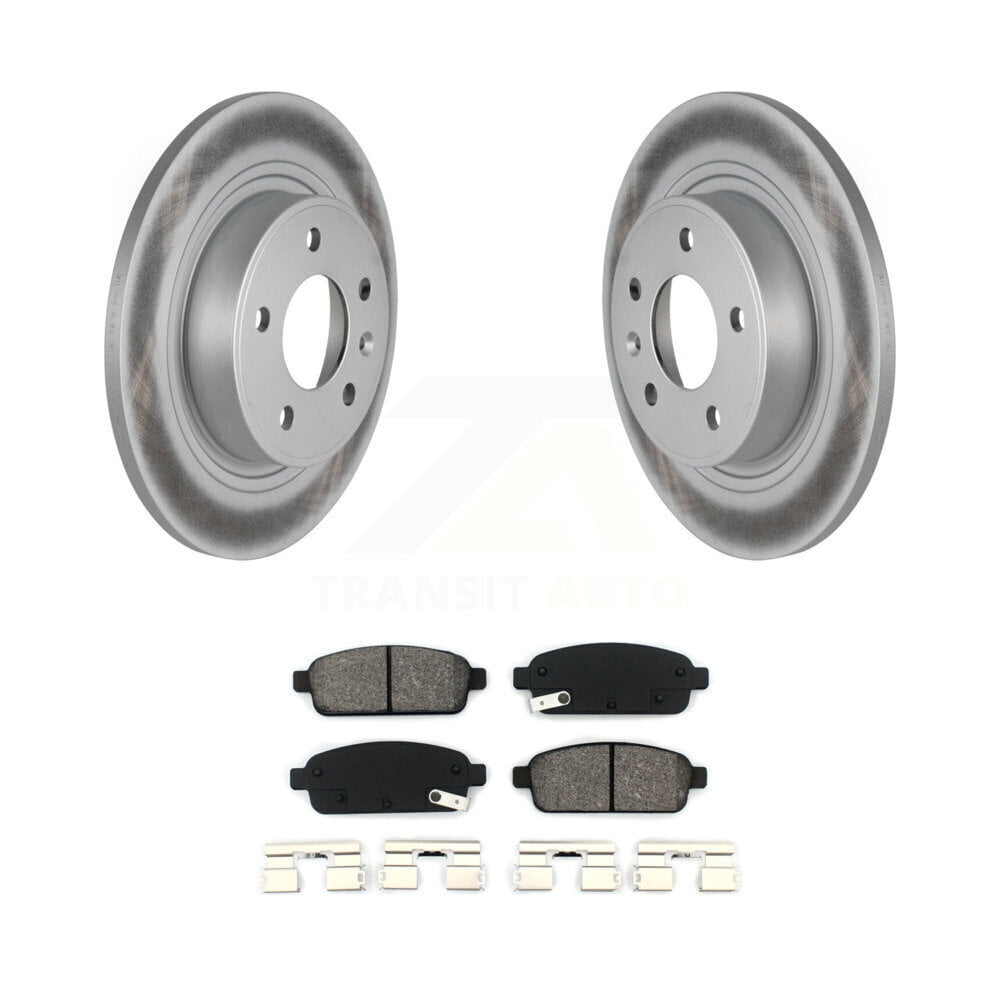 Transit Auto Rear Coated Disc Brake Rotors and Semi-Metallic Pads Kit for Car Chevrolet Cruze Buick Verano Orlando Volt Cadillac ELR Cascada KGS-101172
