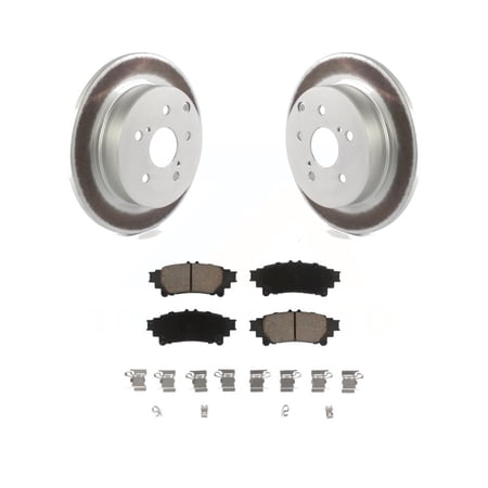 Transit Auto Rear Coated Disc Brake Rotors and Ceramic Pads Kit for Car Toyota Prius V Mirai KGC-101415