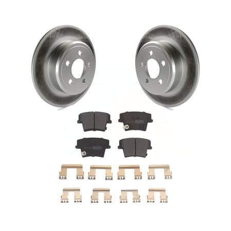 Transit Auto Rear Coated Disc Brake Rotors and Semi-Metallic Pads Kit for Car Dodge Chrysler 300 Charger Challenger Magnum Avenger KGF-101308