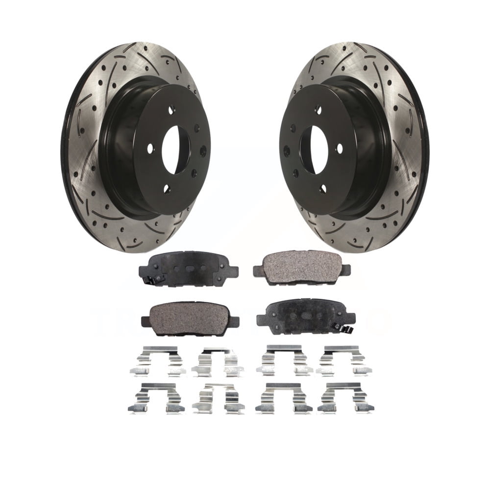Transit Auto Rear Coated Drilled Slotted Disc Brake Rotors And Semi