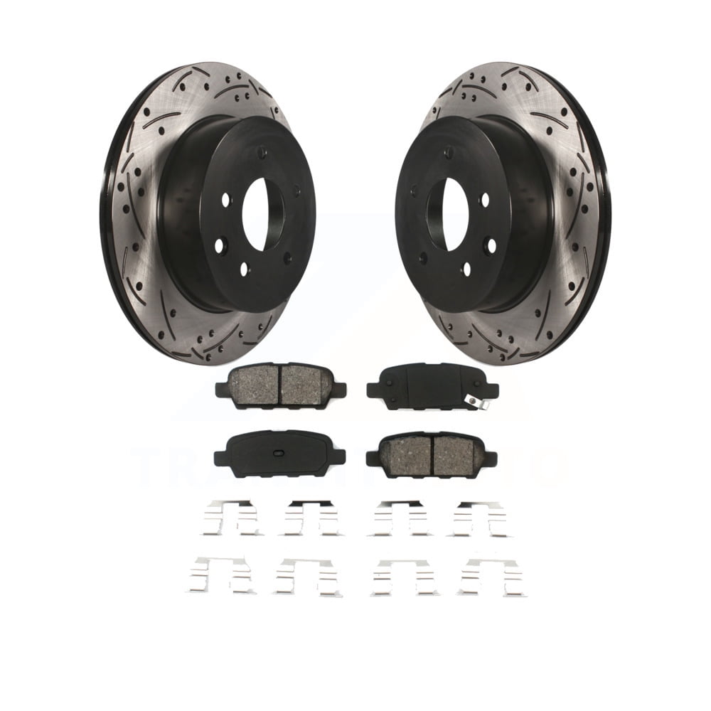 Transit Auto Rear Coated Drilled Slotted Disc Brake Rotors And Semi