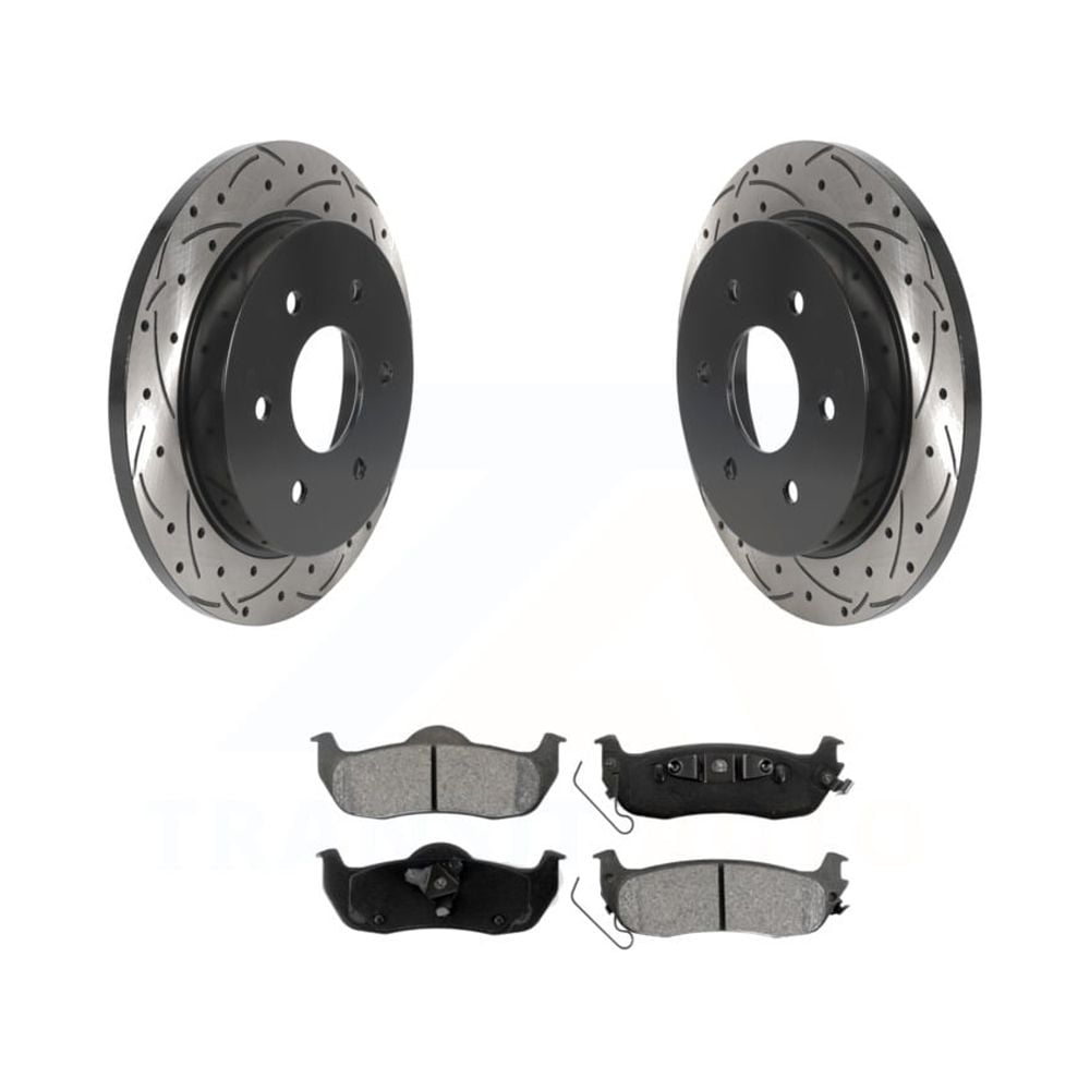 Transit Auto Rear Coated Drilled Slotted Disc Brake Rotors And Semi