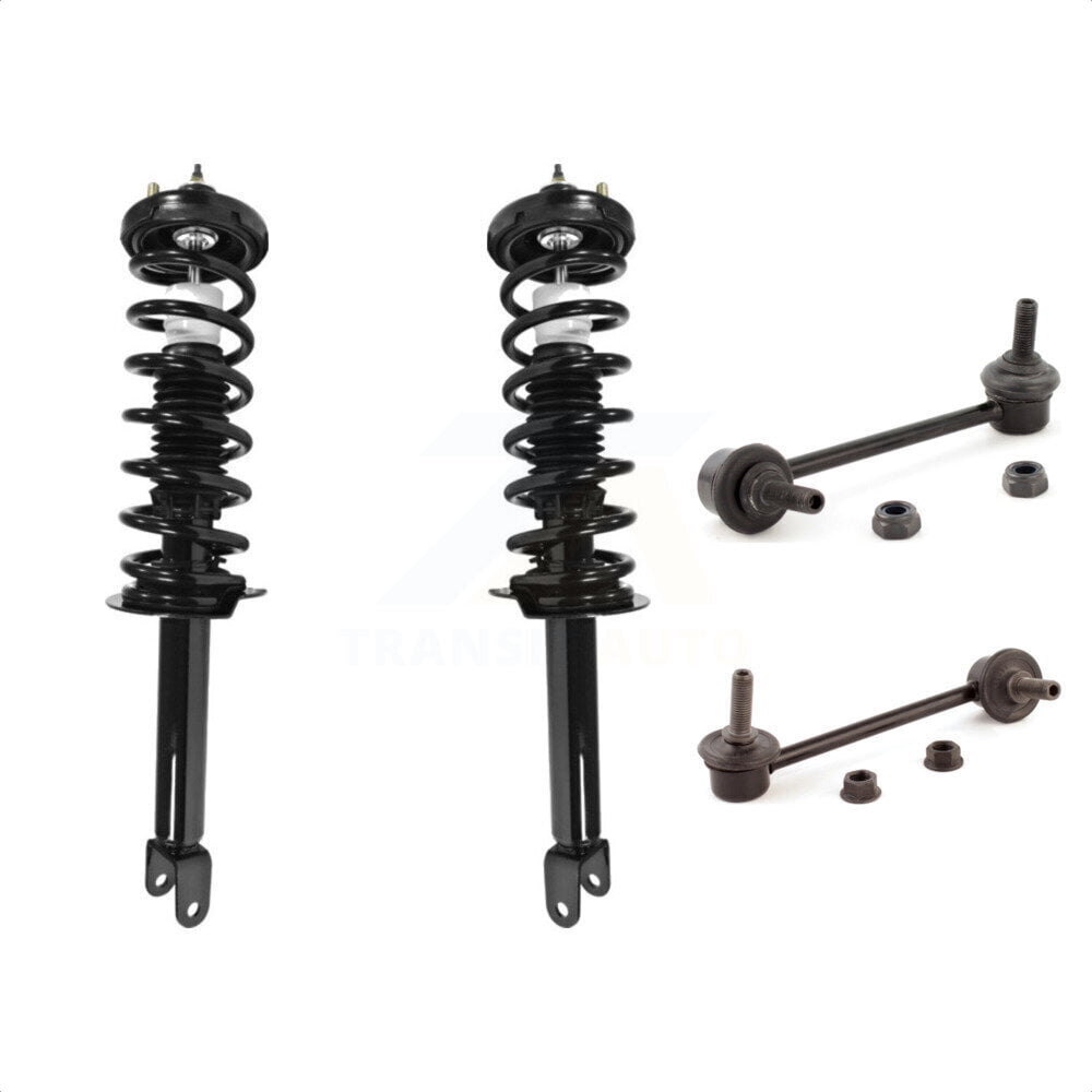 ECCPP Front & Rear Struts Shocks Kit For 2008-2012 Honda Accord – Complete Set, Gas Charged, Gloss Black, Lifetime Warranty