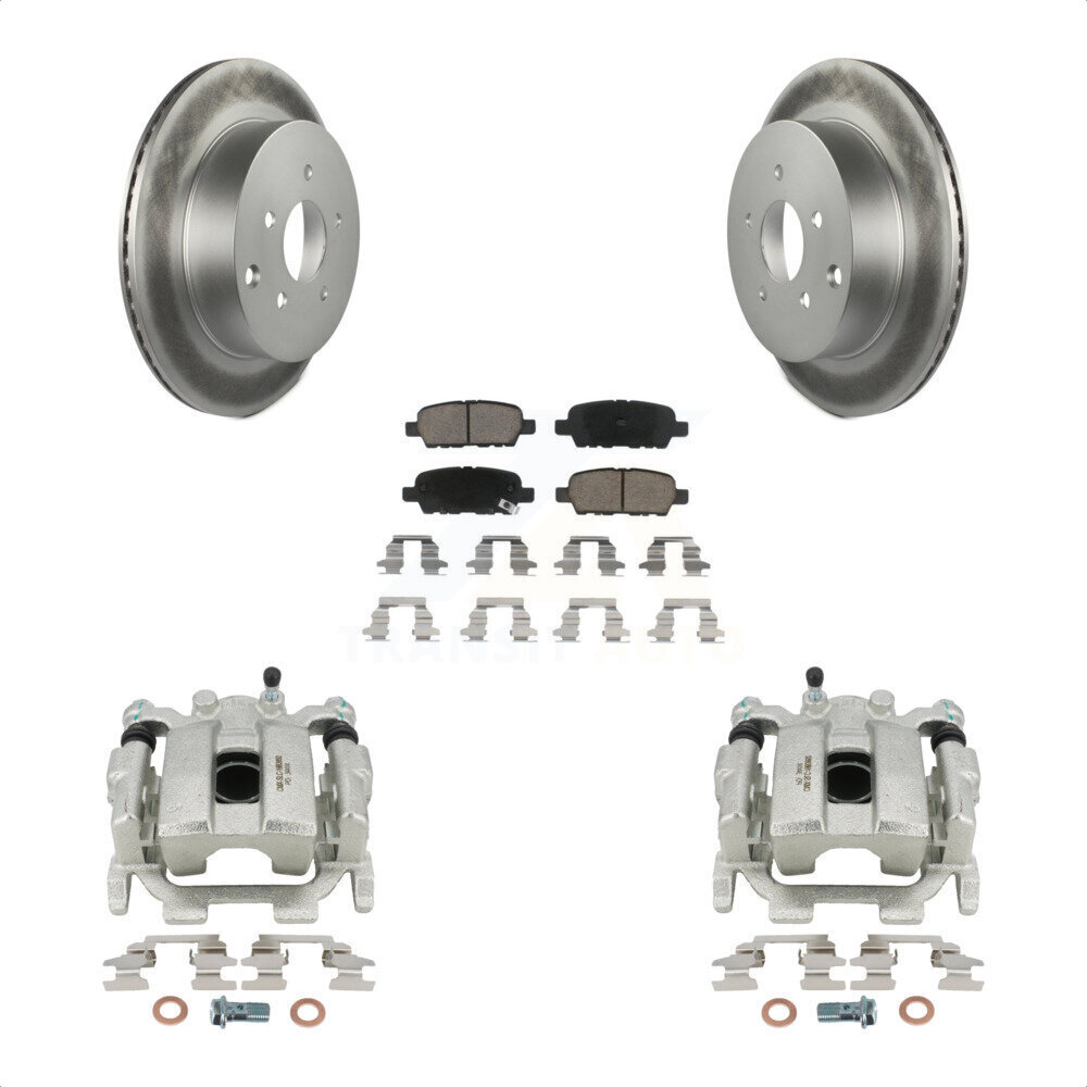 Transit Auto Rear Disc Brake Caliper Coated Rotors And Ceramic Pads Kit