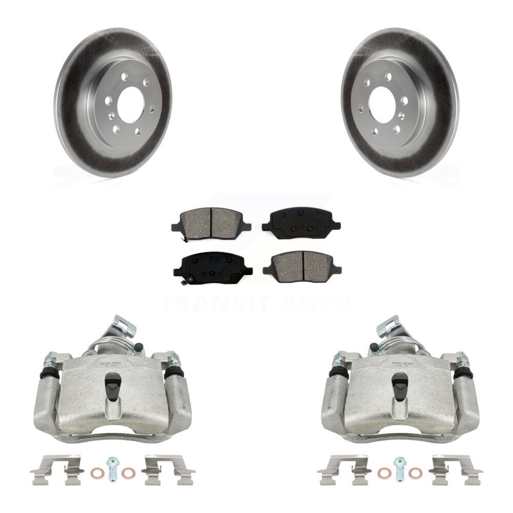 Transit Auto Rear Disc Brake Caliper Coated Rotors and Semi-Metallic ...