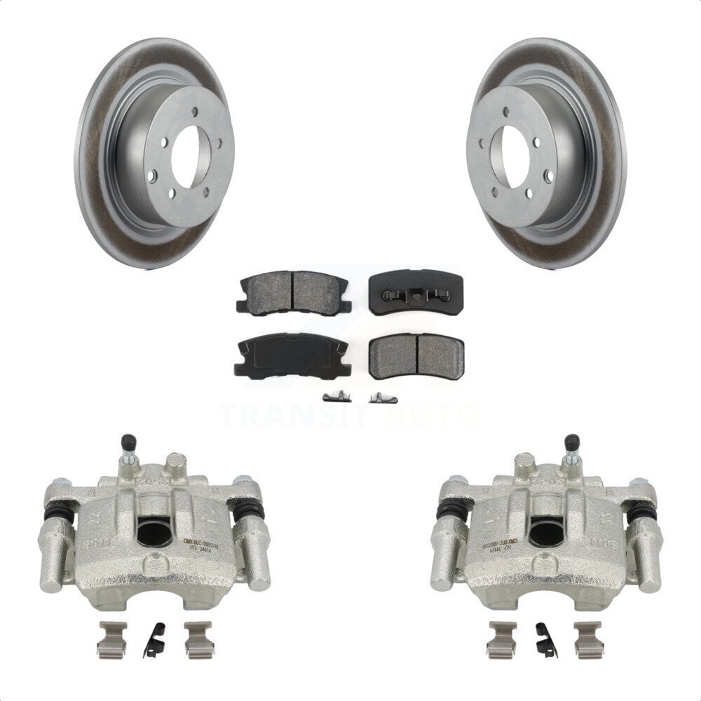 Transit Auto Rear Disc Brake Caliper Coated Rotors and SemiMetallic