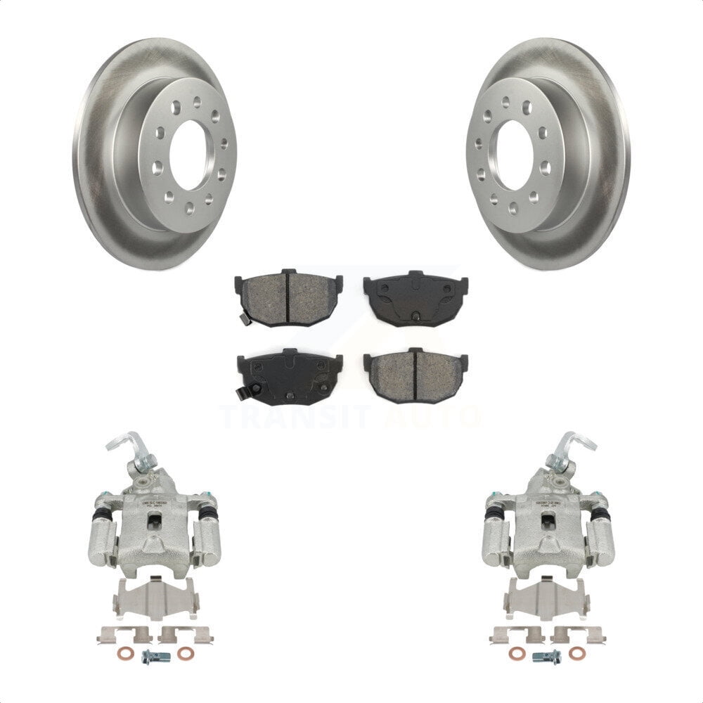 Transit Auto Rear Disc Brake Caliper Coated Rotors and SemiMetallic