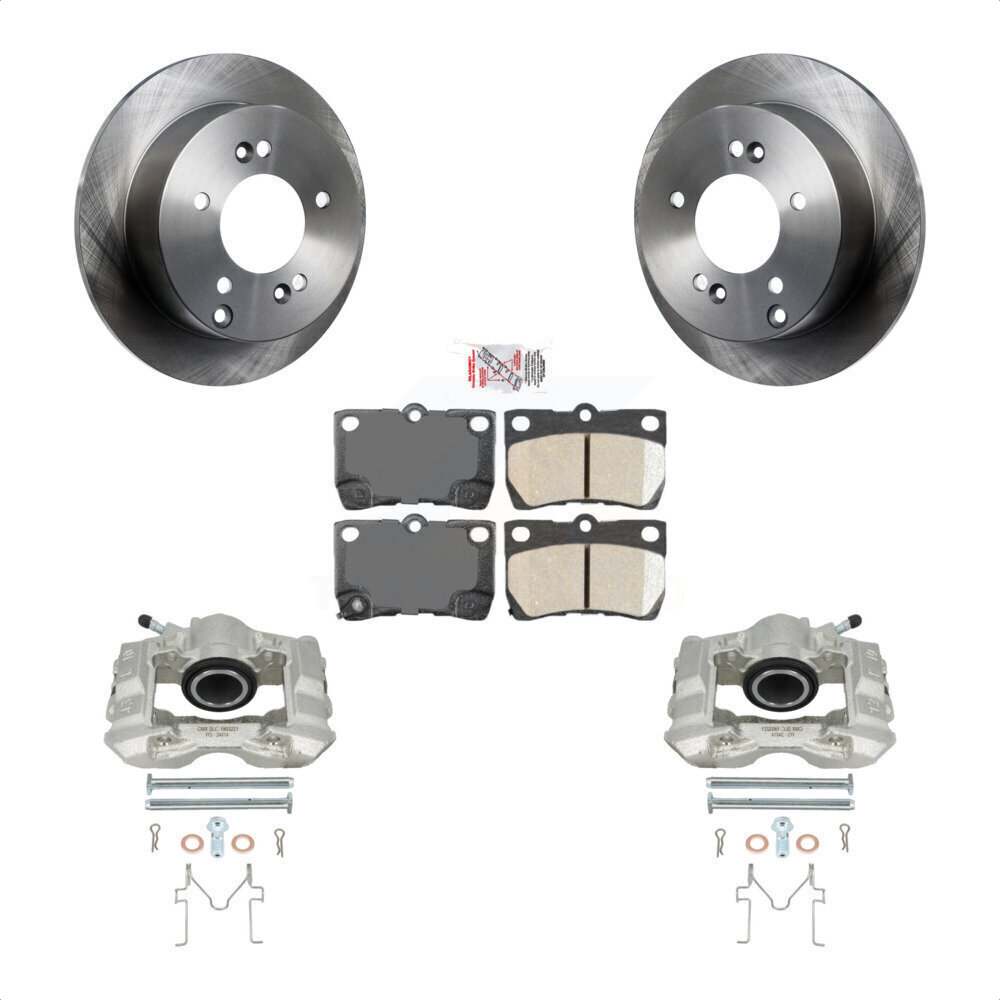 Transit Auto Rear Disc Brake Caliper Rotors And Ceramic Pads Kit For