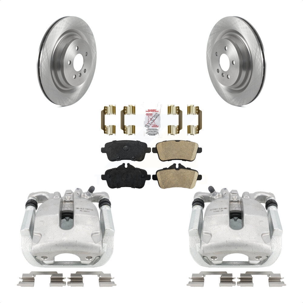 Transit Auto Rear Disc Brake Caliper Rotors And Ceramic Pads Kit For