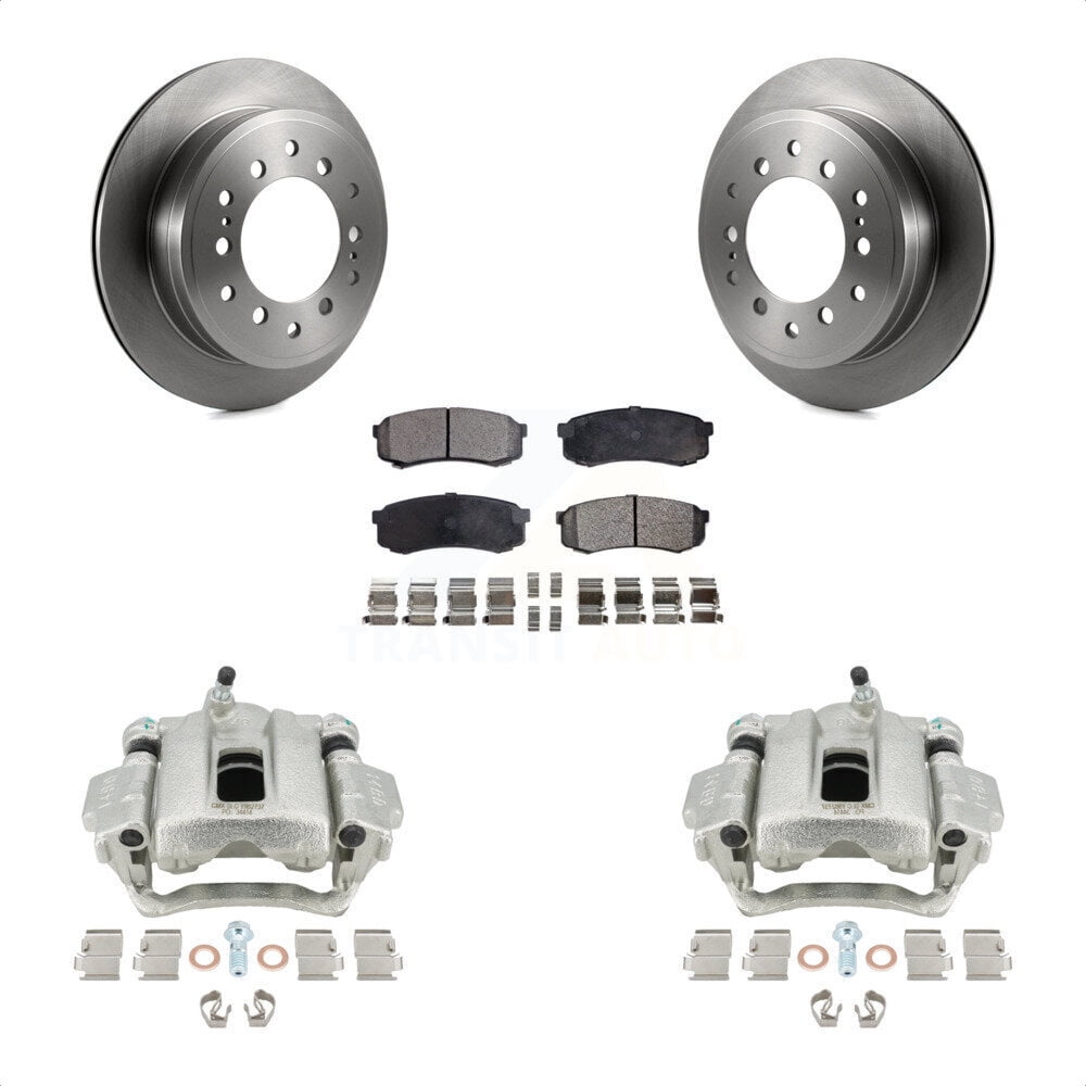 Transit Auto Rear Disc Brake Caliper Rotors And Ceramic Pads Kit For