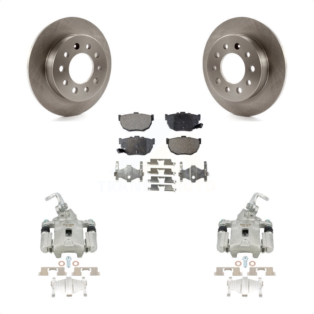 Transit Auto Rear Disc Brake Caliper Rotors And SemiMetallic Pads Kit