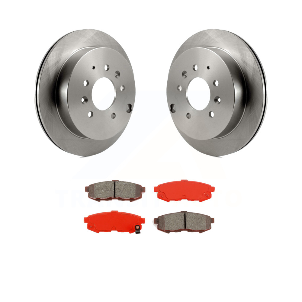 PowerSport Rear Brake Kit - Ceramic Pads & Rotors For 2001-2003 Mazda Protege / Protege5 (Complete Set) - View #5
