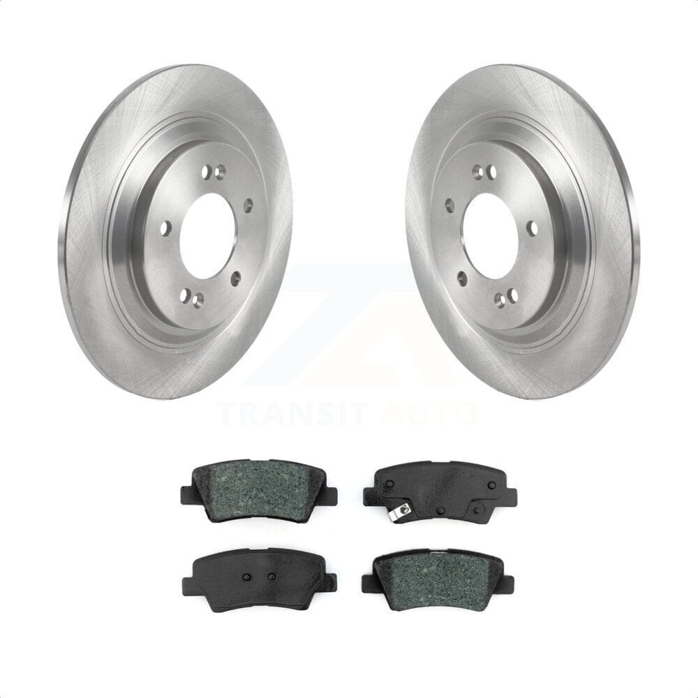 Transit Auto Rear Disc Brake Rotors And SemiMetallic Pads Kit For