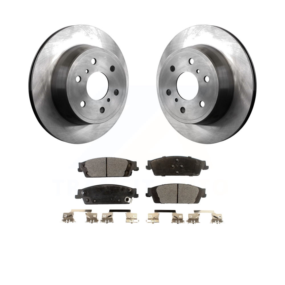 Transit Auto Rear Disc Brake Rotors And SemiMetallic Pads Kit For