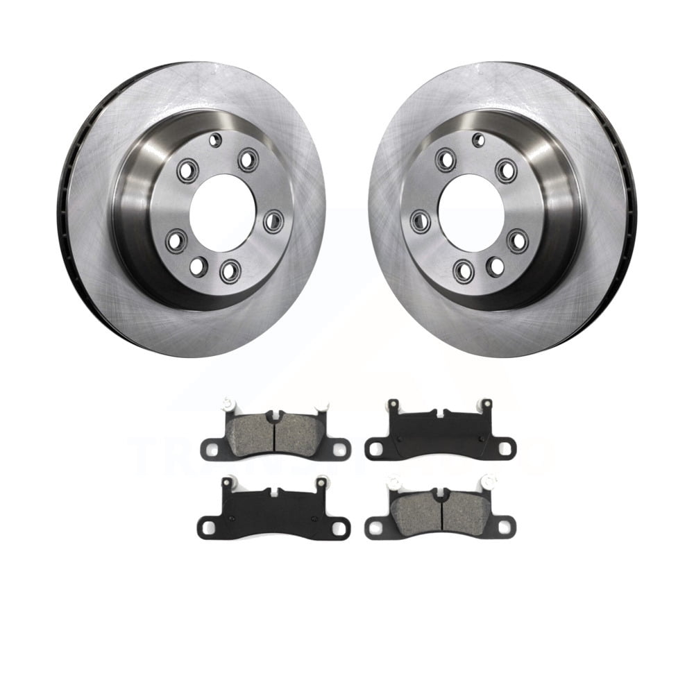 Transit Auto Rear Disc Brake Rotors And SemiMetallic Pads Kit For Porsche Cayenne Volkswagen