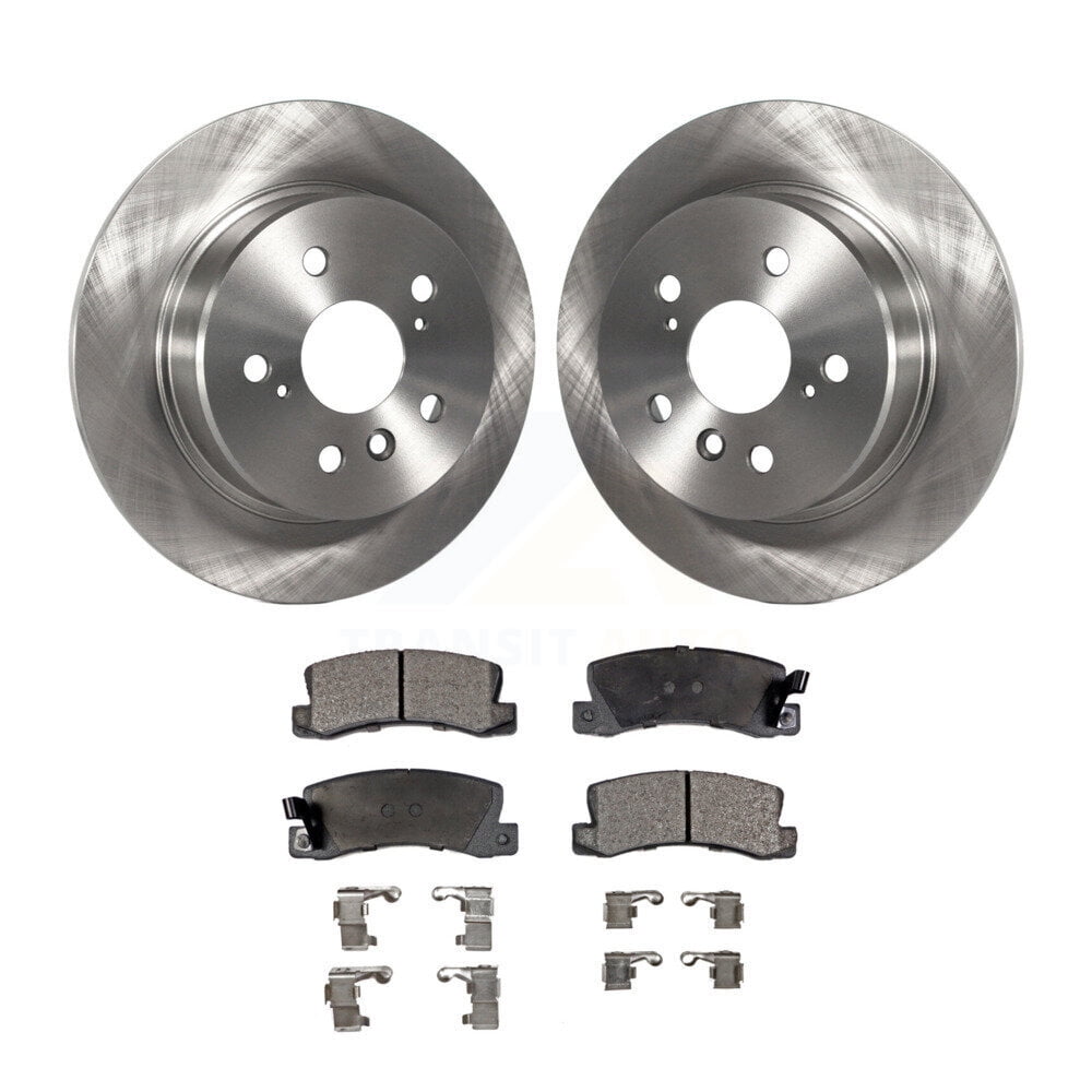 Transit Auto Rear Disc Brake Rotors and Ceramic Pads Kit for Car 1999
