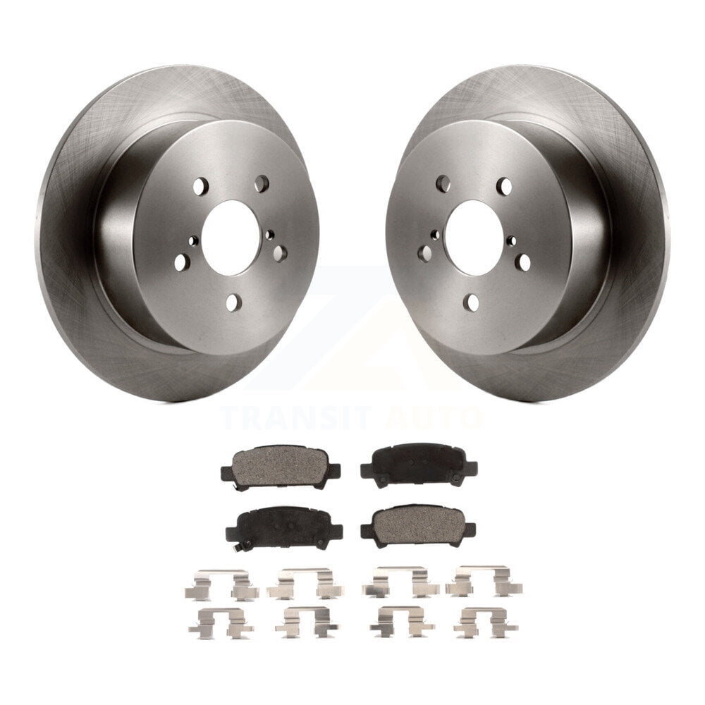 Transit Auto Rear Disc Brake Rotors and Ceramic Pads Kit for Car 20082009 Subaru Legacy 3.0L