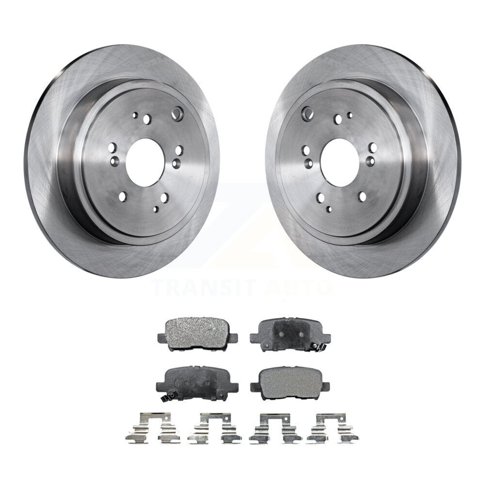 Transit Auto Rear Disc Brake Rotors and Ceramic Pads Kit for Car Honda
