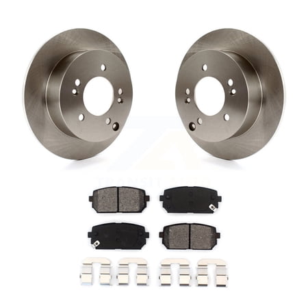 Transit Auto Rear Disc Brake Rotors and Semi-Metallic Pads Kit for Car 2007-2012 Kia Rondo K8S-101890