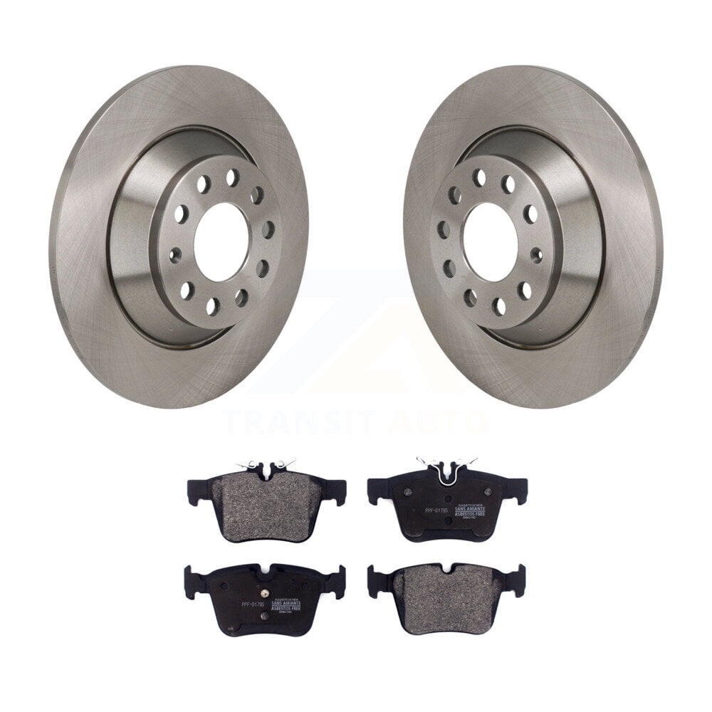 Transit Auto Rear Disc Brake Rotors and Semi-Metallic Pads Kit for Car ...