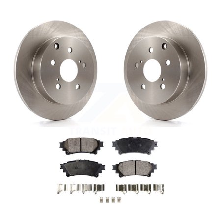 Transit Auto Rear Disc Brake Rotors and Semi-Metallic Pads Kit for Car Toyota Prius V Mirai K8F-101925