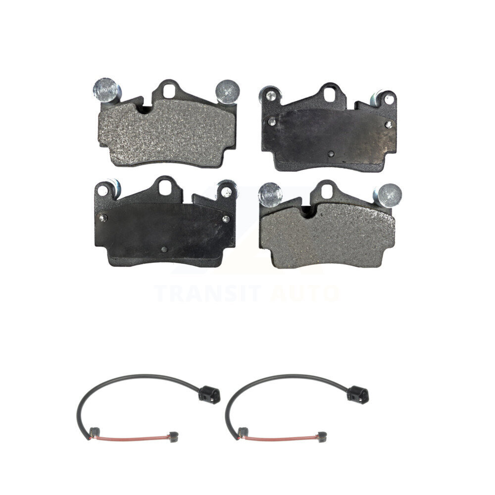 Transit Auto Rear SemiMetallic Disc Brake Pads and Wear Sensors Kit