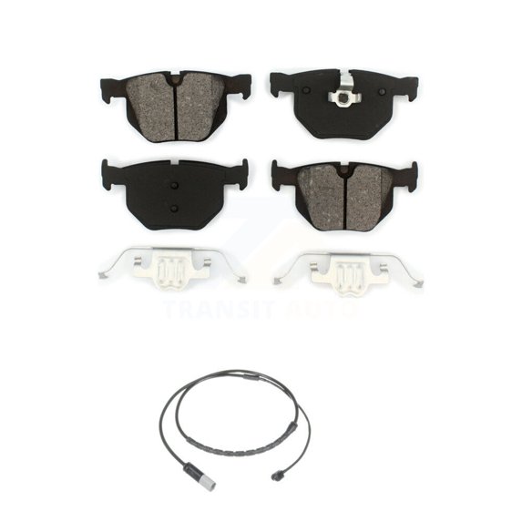SIM Rear Semi-Metallic Disc Brake Pads and Wear Sensors Kit for Car 2015-2016 BMW X5 xDrive35d with 3.0L KSW-100514
