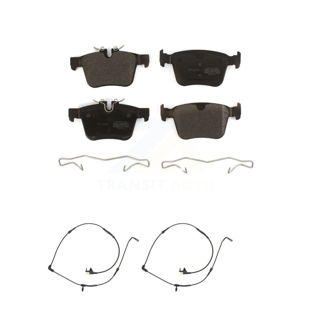 Transit Auto Rear SemiMetallic Disc Brake Pads and Wear Sensors Kit