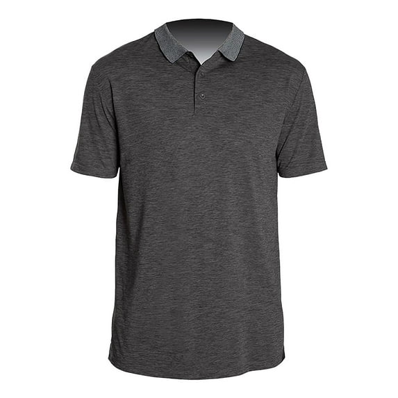 ANETIK MPTNTS0 Transit Tech Polo-Charcoal Heathered-S
