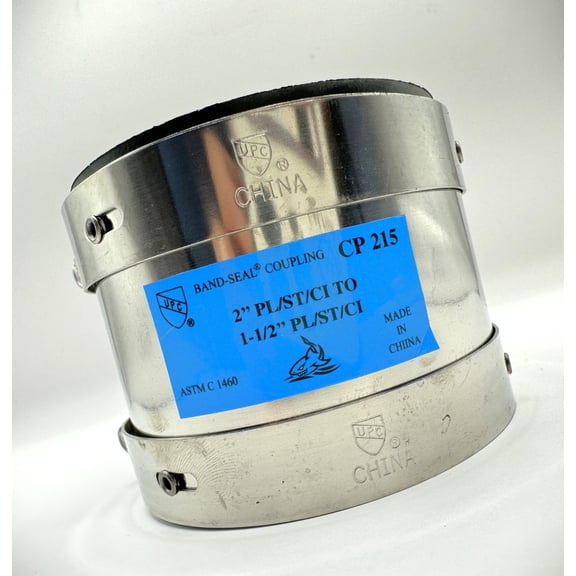 Transition Coupling CK215 , 2" CI, PL, ST to 1-1/4" PL/ST, 1-1/2" Copper