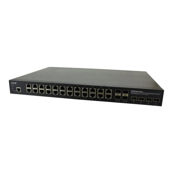 Transition Networks 24 Port 10/100/1000Base PoE Rack Mountable Switch