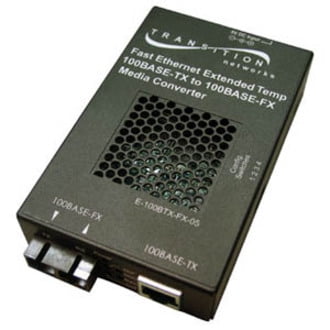 Transition Networks E-100BTX-FX-05(SCHT) Fast Ethernet Media Converter - 1 x SC , 1 x RJ-45 - 100Base-FX, 100Base-TX - External, Wall-mountable