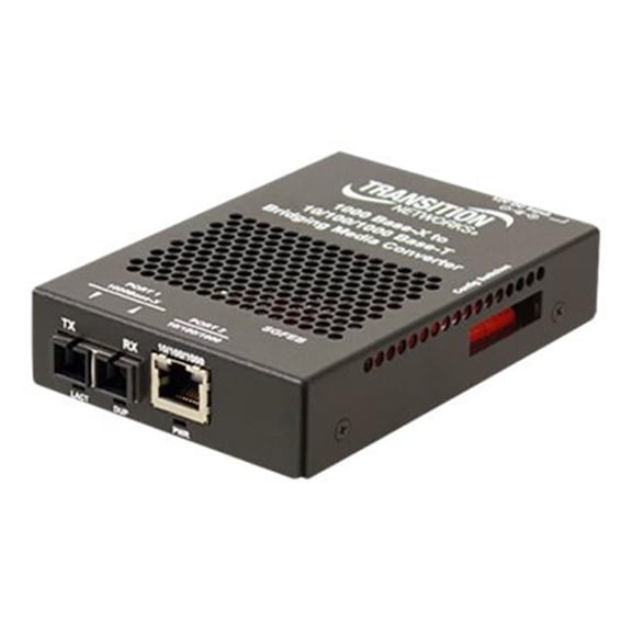 Transition Networks  Ethernet Media Converter 1 GBPS - Rj-45- SC Single Mode