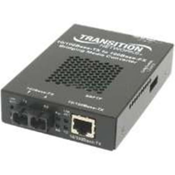 Transition Networks SBFTF1013-105-NA 10 & 100 Bridging 10 & 100 Base Tx To 100 Base Fx Media Converter