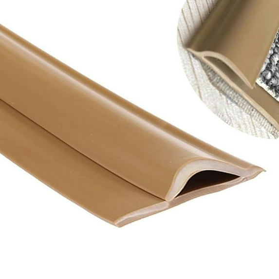 Transition Strip PVC Carpet to Tile Edge Trim Carpet Edge Trim Strip Flexible Carpet Edge Strip Threshold Transitions for Doorway Entry,6.6ft/2m,Brown