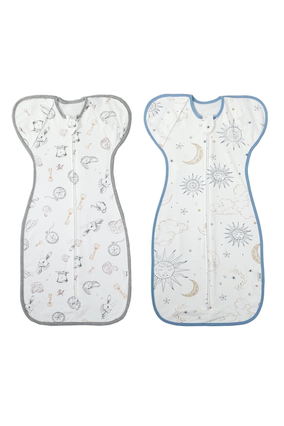 0-3 Months Swaddle Sleepsack, Gray, 2-Piece