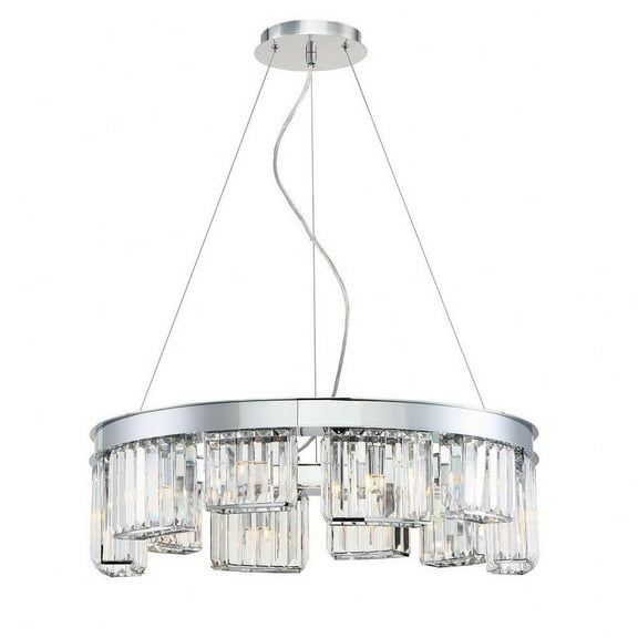 Transitional 10-Light Chandelier with Clear Crystal 7.5 inches Chandeliers Bailey Street Home 79-Bel-2041284