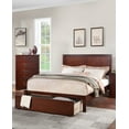 thumbnail image 1 of Transitional 1pc California King Size Bed w Storage underbed Drawer Brown Finish Beautiful Bedframe Bedroom Furniture, 1 of 4