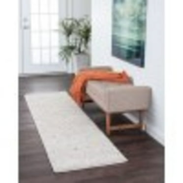Bliss Rugs Shag Transitional Shag Rug Indoor Runner Rug for Hallway Cream ,2' x 14'