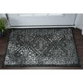 thumbnail image 1 of Transitional 2x3 Area Rug (2' x 3') Brocade Gray, Charcoal Indoor Scatter Easy to Clean, 1 of 7