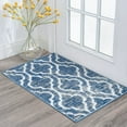 thumbnail image 1 of Transitional 2x3 Area Rug (2' x 3') Geometric Blue, White Indoor Scatter Easy to Clean, 1 of 10