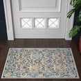 thumbnail image 1 of Transitional 2x3 Area Rug (2' x 3') Oriental Aqua, Yellow Indoor Scatter Easy to Clean, 1 of 9