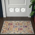 thumbnail image 1 of Transitional 2x3 Area Rug (2' x 3') Oriental Gray, Pink Indoor Scatter Easy to Clean, 1 of 9
